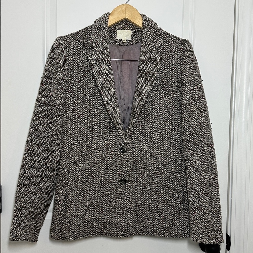 Emily Women’s Two Button Tweed Blazer Multi 12